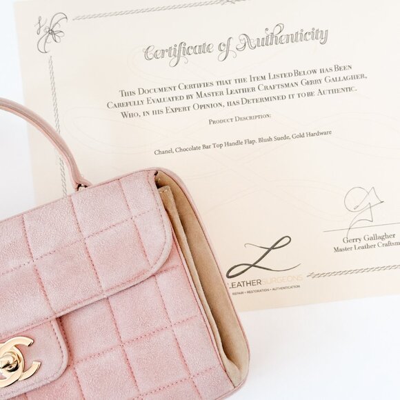 Chanel Pink Suede Top Handle Bag - Picture 16 of 16